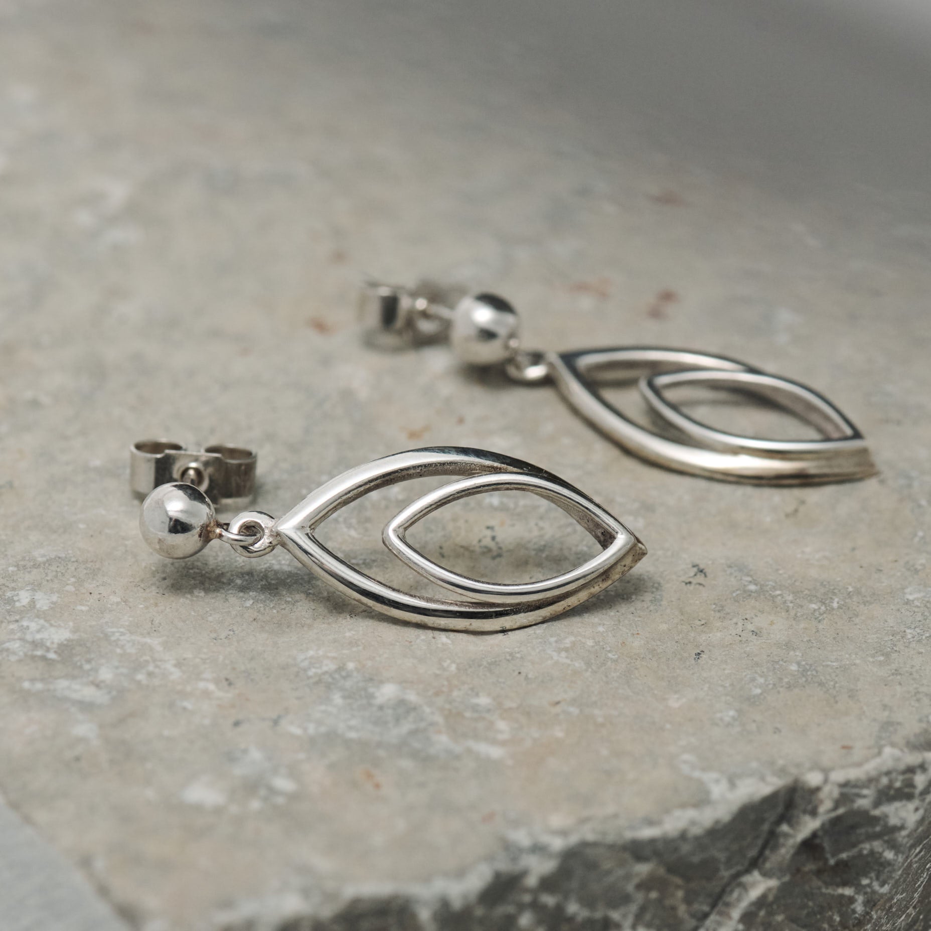 Art Deco Marquise Drop Earrings
